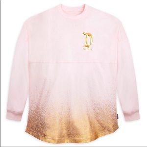 Light Pink and Gold Glitter Disneyland Spirit Jersey size small